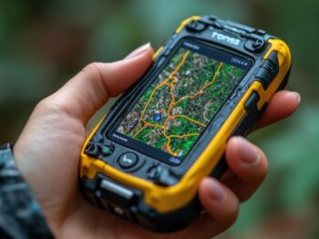 Hand Holding Gps Device